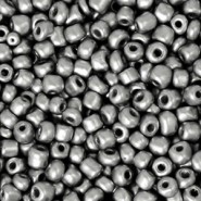 Seed beads 8/0 (3mm) Lunar silver metallic